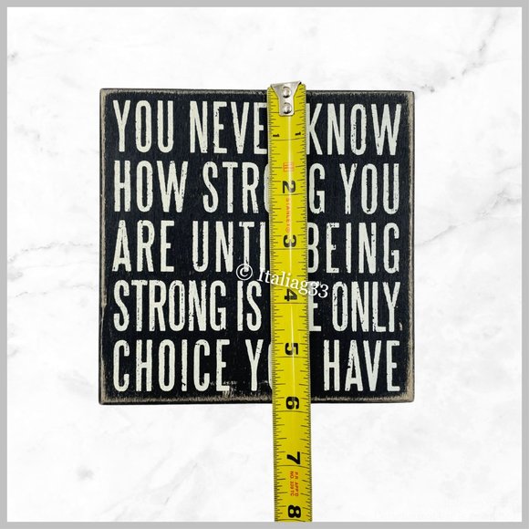 Sign Wall Art Inspirational Coffee Wine Strong Primitives by Kally &Melody Hogan - Picture 11 of 16